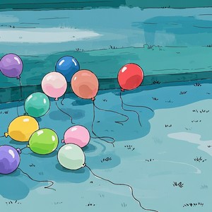 Leftover birthday balloons