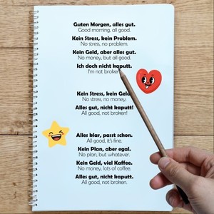 Guten Morgen, alles gut. Kein Stress, kein Problem.