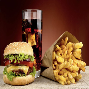 Burger Fries and Soda