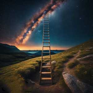 Escalera en la noche