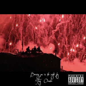 Buring Sun in the Night Sky