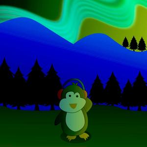 Techno Penguin(Aurora Borealis)