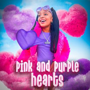 Pink and purple hearts