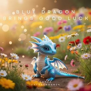 Blue dragon brings good luck