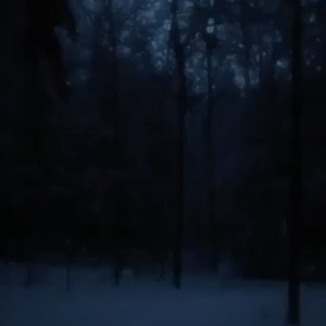 dark snowy night