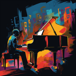 Jazz Piano Music: Vibrant Silhouettes