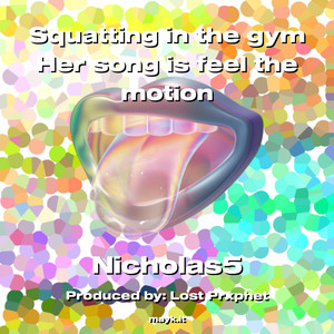 Squatting in the gym Her song is feel the motion (Explicit)