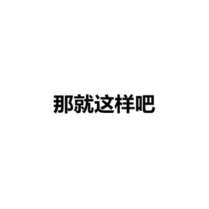那就这样吧