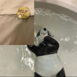 pandas can have baths too!