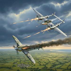 P-38 Lightnings in the Sky