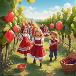 Children rejoice in the vineyard