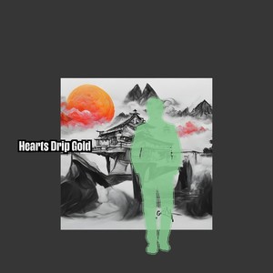 Hearts Drip Gold