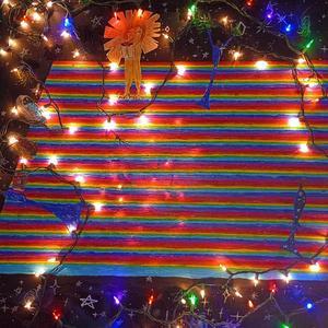 The blue glass floor