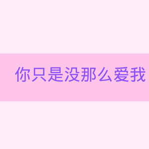 你只是没那么爱我 (Remix)