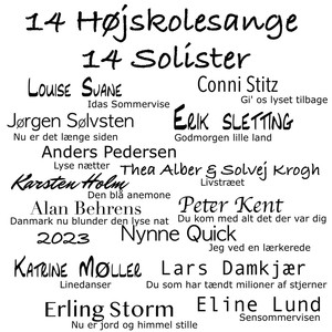 14 Højskolesange