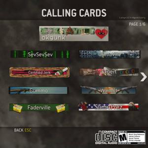 CALLING CARDS (Explicit)