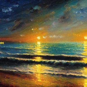 月吻夜海