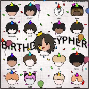 BIRTHDAY CYPHER (feat. akkiro, crusey, c4pri, dime!, 1crusafix, trustt, venthan, lor, kurse11, 1mint, cld, staz, prkr blu, breakupbreakdown, defectt, Monro3 & seeyabu) (Explicit)