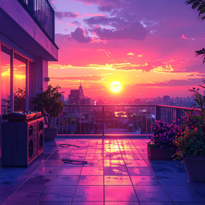 Sunset Over The Terrace