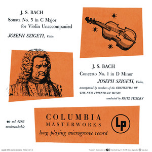 Bach: Violin Sonata No. 3, BWV 1005 & Violin Concerto in D Minor, BWV 1052r