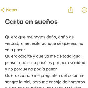 Carta en sueños