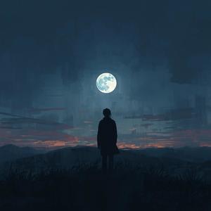 Before these streets take shape (morning moon)