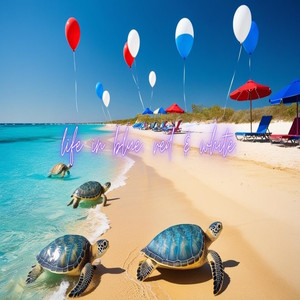 life in blue red & white