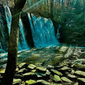 963Hz Downstream Historic Waterfall (5 Hours)