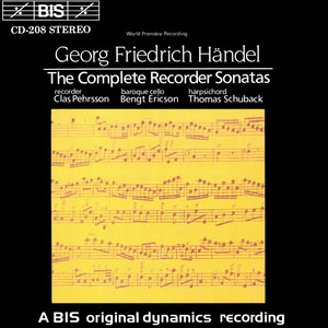 HANDEL: Complete Recorder Sonatas