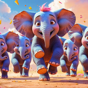 Un éléphant qui se balançait