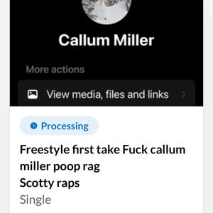 Freestyle one first **** callum miller stupid poop rag (Explicit)