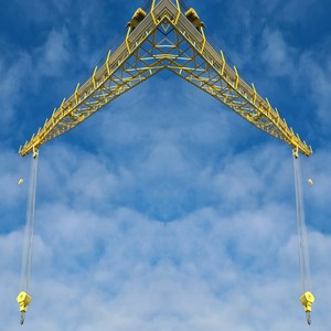 A Large Yellow Crane