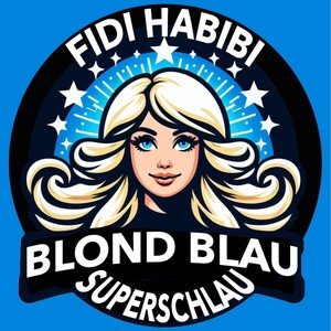 Blond blau superschlau