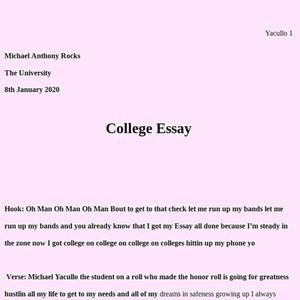 College Essay