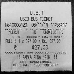 Used Bus Ticket