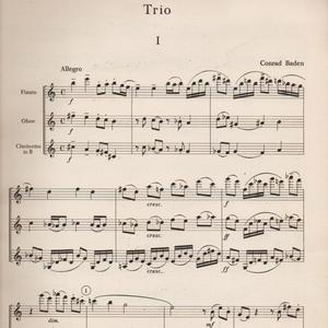 Conrad Baden: Molto allegro... from Wood-Wind Trio No 1 (1957) Op 44