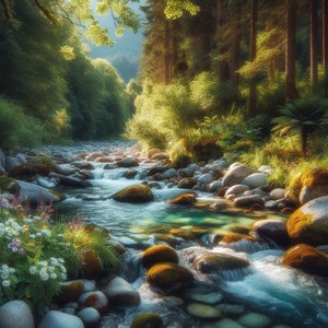 Relaxing Noise of Flowing Water in the River 15