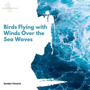 Birds Flying with Winds over the Sea Waves