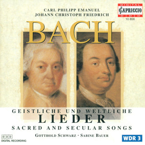 BACH, C.P.E.: Geistliche Gesange / Gellerts Geistliche Oden und Lieder / BACH, J.C.F.: Musikalisches Vierlerley / Munters Geistlich Lieder (Schwarz)