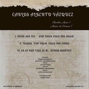 Carlos Alberto Vázquez: Chamber Music 1 / Música De Cámara 1