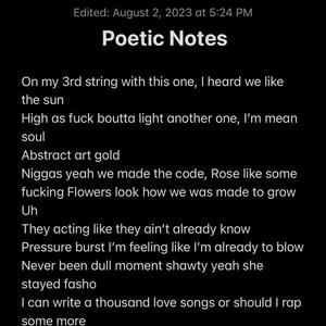 Poetic Notes (feat. Beloveddd) [Explicit]