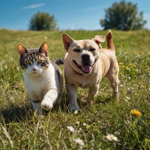 Cat and dog walking path