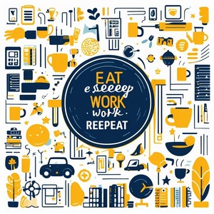 EAT ..SLEEP ..WORK .. REPEAT