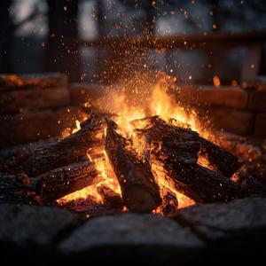 Som de fogo em loop para relaxar ou estudar