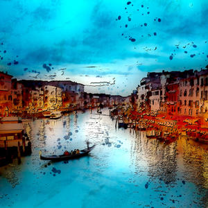 A lume Spento (il barca notturno per il Ponte di Rialto)