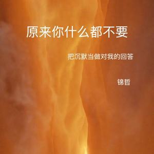 原来你什么都不要(把沉默当做对我的回答)