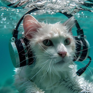 Cats Ocean Serenity: Binaural Calming Notes