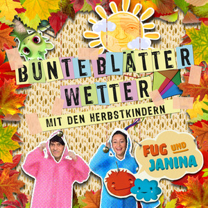 Bunte Blätter Wetter mit den Herbstkindern