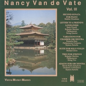 VAN DE VATE, N.: Piano Sonata No. 2 / Letter to a Friend's Loneliness / Variations for Chamber Orchestra / Violin Suite / Trio for Strings (Kawalla)