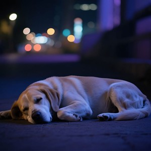 Attractive Lonely Dog Music - Serene Nighttime Cozy Melodies